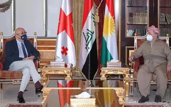 President Barzani receives Georgian Ambassador to Iraq