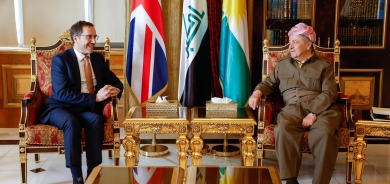 Barzani, UK Ambassador Discuss Iraq Politics and King's Coronation