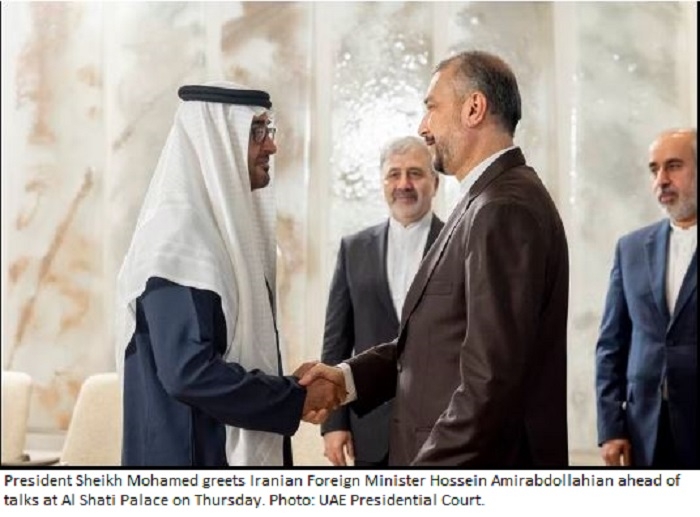 UAE President Meets with Iranian Foreign Minister in Sign of Improving Ties