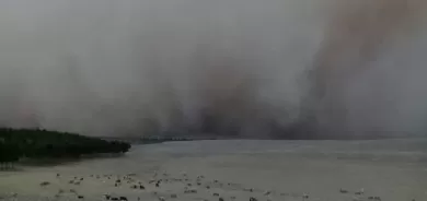 عاصفة رملية تضرب مناطق بغربي كوردستان‎