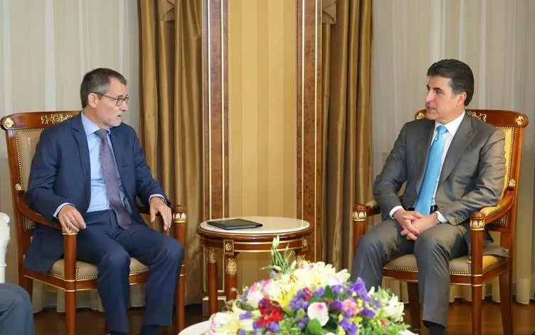رئيس إقليم كوردستان وسفير الاتحاد الأوروبي يؤكدان الرغبة بتنمية العلاقات وتوسيع التعاون