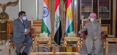 President Barzani receives the Indian ambassador to Iraq