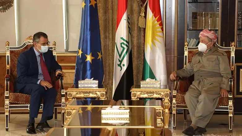الرئيس بارزاني يستقبل سفير الاتحاد الاوروبي لدى العراق