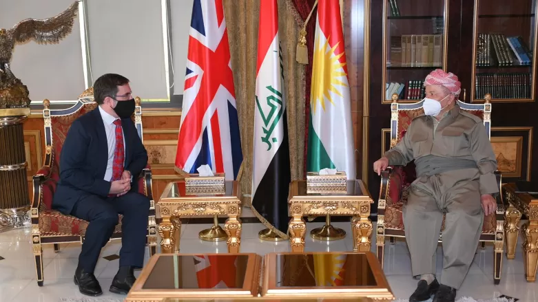 الرئيس بارزاني يستقبل السفير البريطاني في العراق