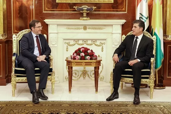Kurdistan Region President receives Ambassador of the United Kingdom