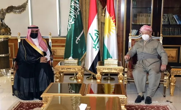 President Barzani receives Saudi Ambassador to Iraq