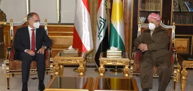 الرئيس بارزاني وسفير النمسا لدى بغداد يؤكدان اهمية تعزيز العلاقات