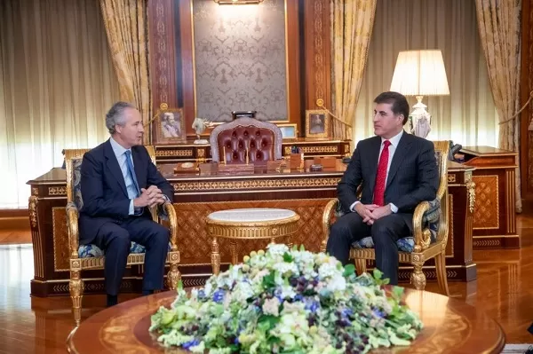 Kurdistan Region President receives Ambassador of Spain