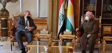 President Barzani receives the head of the Iraqi National Coalition