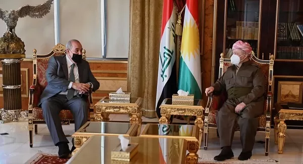 President Barzani receives the head of the Iraqi National Coalition