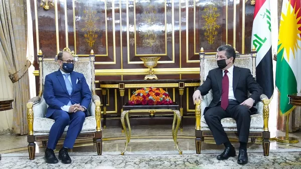 PM Barzani receives the new Bangladeshi ambassador to Iraq