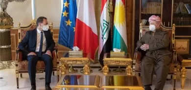 President Barzani receives the new French ambassador to Iraq