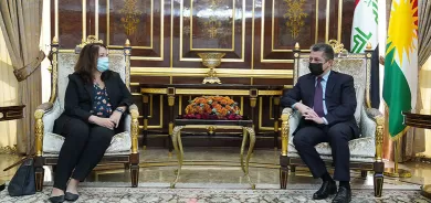 رئيس حكومة إقليم كوردستان يستقبل نائبة مساعد وزير الخارجية الأمريكي