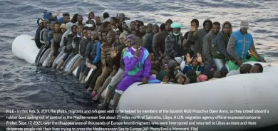 UN: About 500 Europe-bound migrants intercepted off Libya