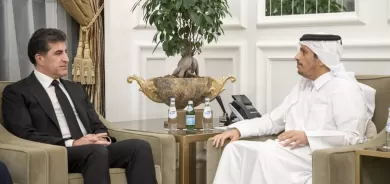 رئيس إقليم كوردستان يجتمع مع وزير الخارجية القطري