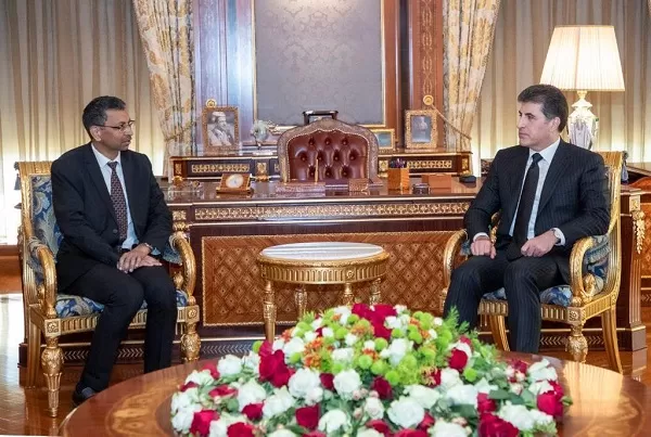 Kurdistan Region President meets with Ambassador of India