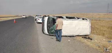 دهوك.. مصرع واصابة خمسة اشخاص في حادث مروري على طريق الموصل