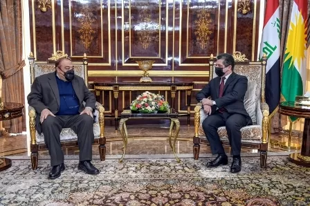 مسرور بارزاني ومساعد وزير الخارجية الإيراني يبحثان تعزيز العلاقات الاقتصادية بين أربيل وطهران