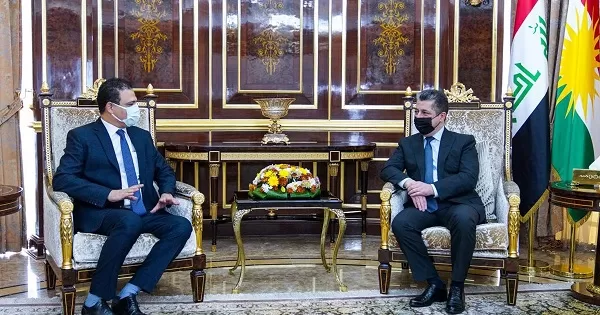 PM Masrour Barzani meets Egyptian Ambassador to Iraq