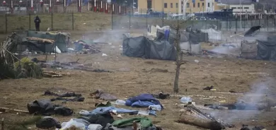 Migrant tent camp at Belarusian-Polish border cleared