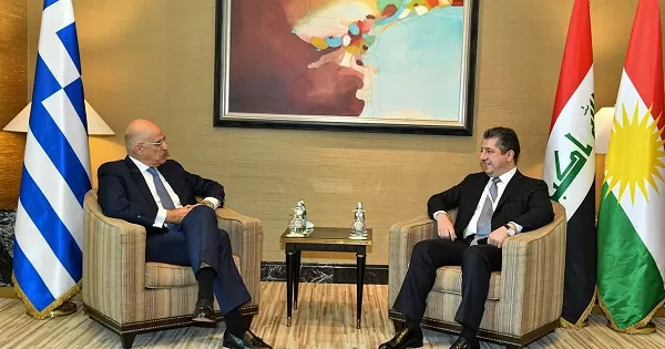 PM Masrour Barzani meets Greek Foreign Minister