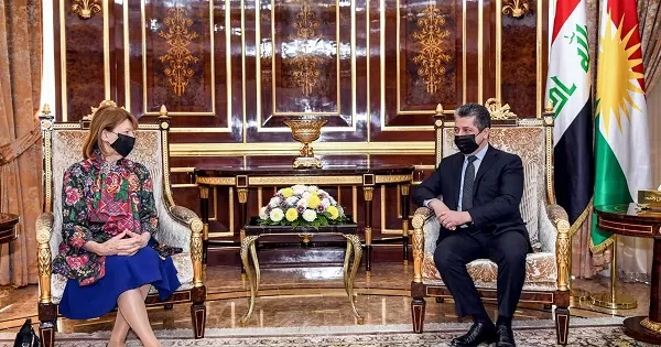 PM Masrour Barzani meets President of the Iraq Britain Business Council