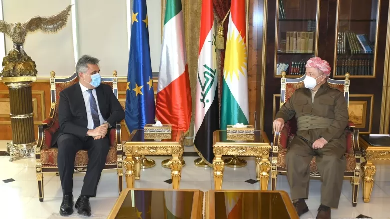 الرئيس بارزاني يبحث المستجدات السياسية مع السفير الايطالي لدى بغداد