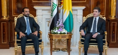 President Nechirvan Barzani meets Mohammed Al-Halbousi