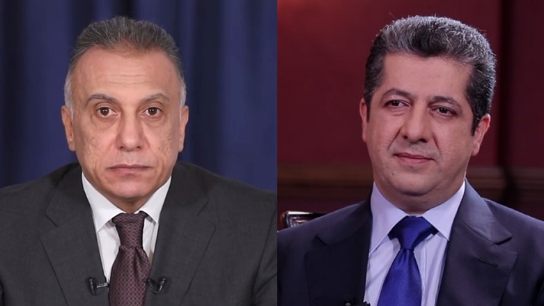 رئيس حكومة إقليم كوردستان يتلقى اتصالاً هاتفياً من رئيس الوزراء الاتحادي