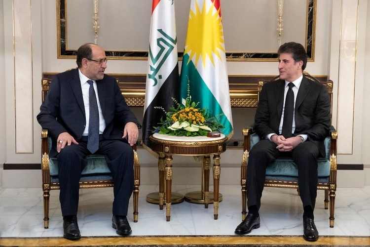 President Nechirvan Barzani and a delegation from the Shiite Coordination Framework discuss developments in Iraq