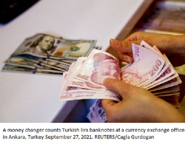 Turkish lira slips as inflation seen soaring higher