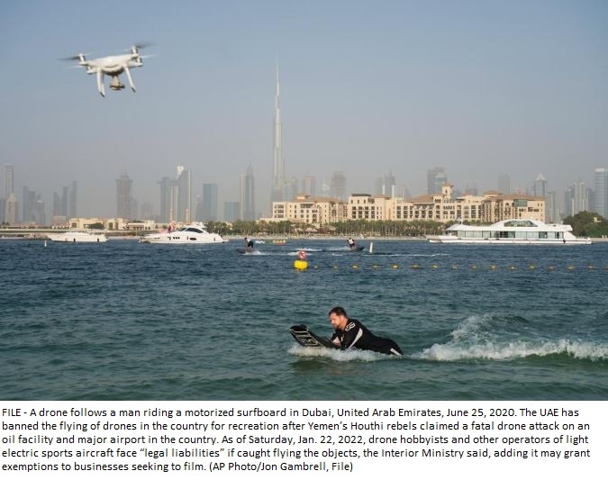 UAE bans flying of recreational drones after fatal attack