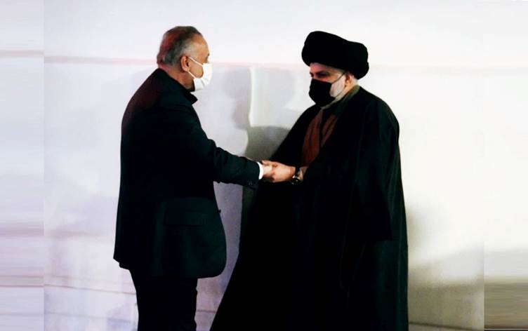 الصدر يجتمع مع الكاظمي ويغرّد: حكومة أغلبية وطنية