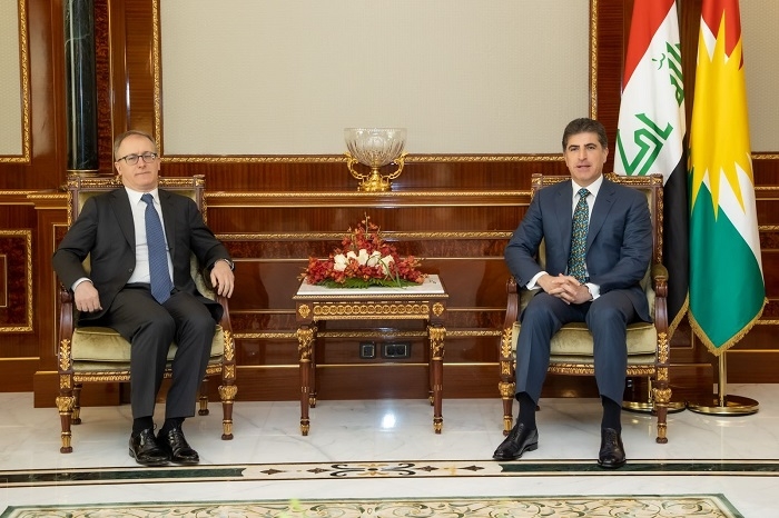 President Nechirvan Barzani receives incoming Ambassador of Italy