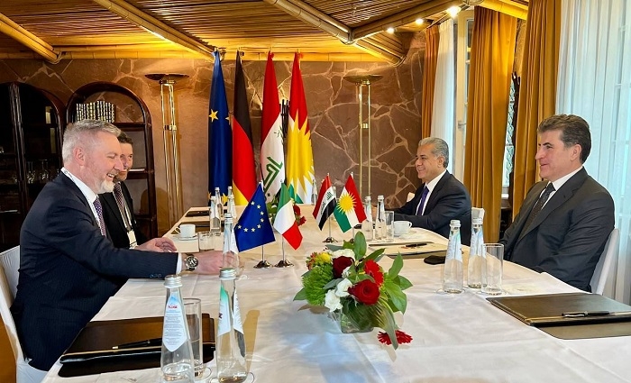 President Nechirvan Barzani meets with Italy’s Minister of Defense
