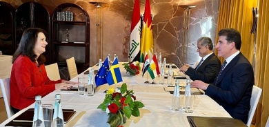 President Nechirvan Barzani meets with Foreign Minister of Sweden