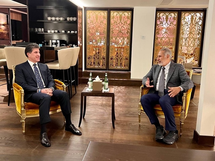 President Nechirvan Barzani meets with Sheikh Hamad bin Jassim bin Al-Thani