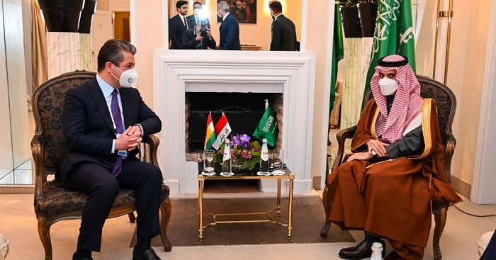 PM Masrour Barzani meets Saudi Foreign Minister