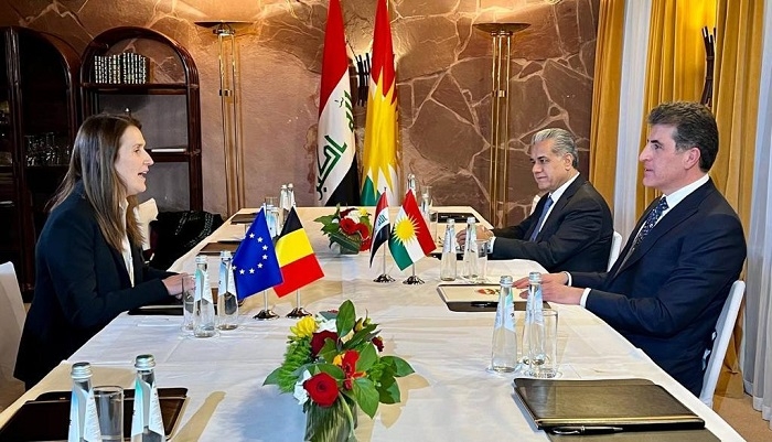President Nechirvan Barzani meets with Deputy Prime Minister of Belgium
