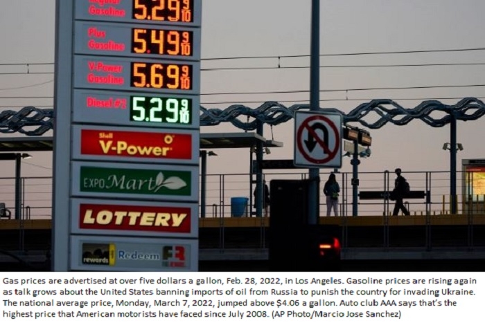 Oil prices continue to rise after US ban Russian energy imports