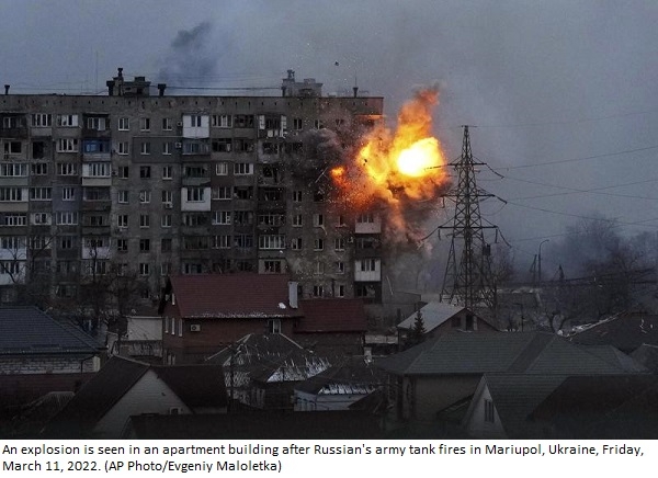 Ukraine says Russia shelled mosque in besieged Mariupol