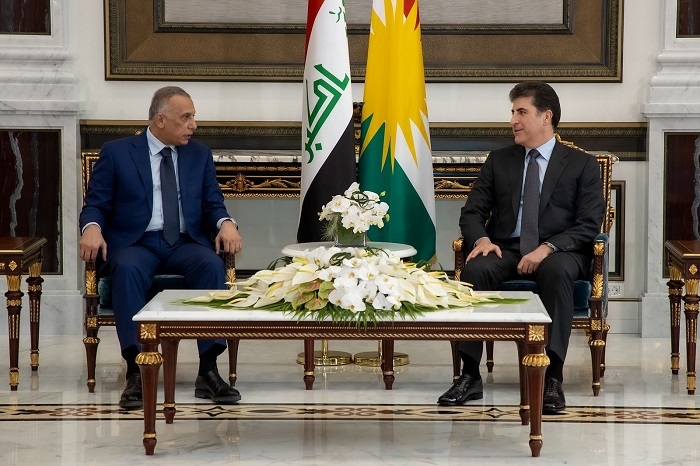 President Nechirvan Barzani and Prime Minister Mustafa Kadhimi discuss developments in Iraq