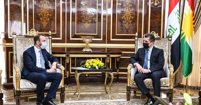 PM Masrour Barzani meets EU delegation