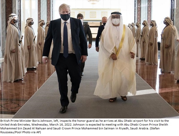 UK prime minister in UAE, Saudi Arabia to press for more oil