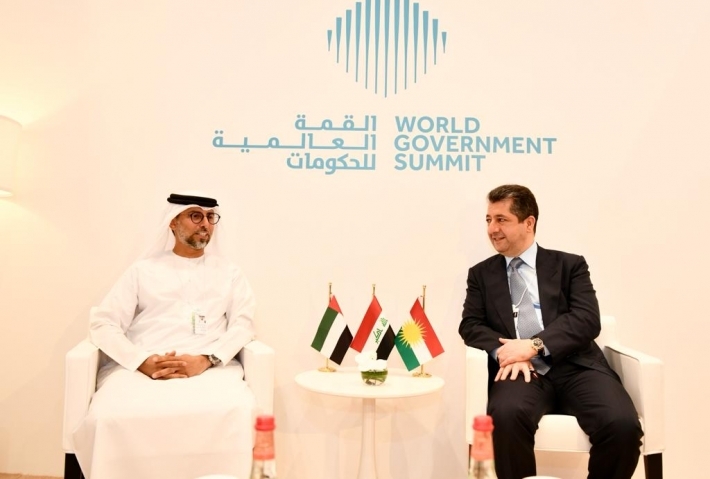 رئيس حكومة إقليم كوردستان ووزير الطاقة الإماراتي يناقشان توسيع آفاق التعاون في ثلاث مجالات