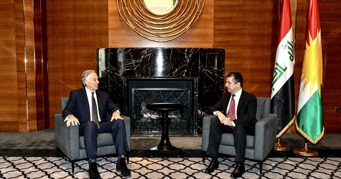 PM Masrour Barzani meets with former British Prime Minister