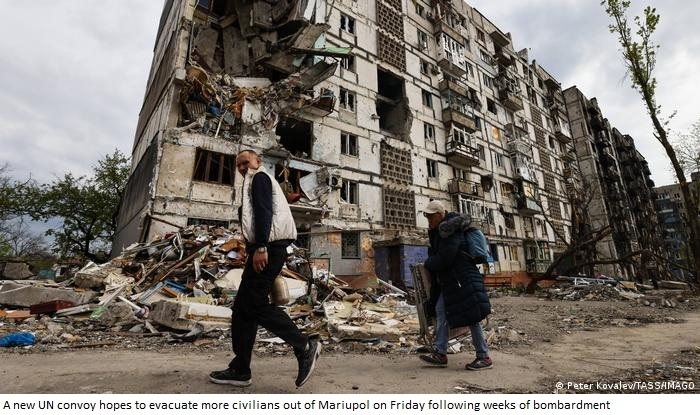Ukraine says 500 civilians evacuated from Mariupol