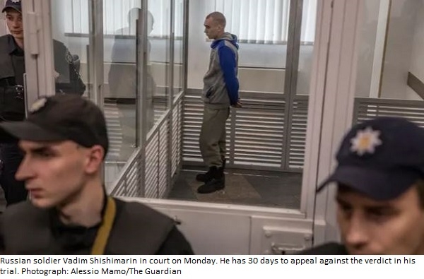 Ukrainian court sentences Russian soldier to life in prison for killing civilian