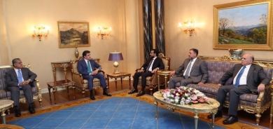 رئيس إقليم كوردستان يستقبل الحلبوسي والخنجر