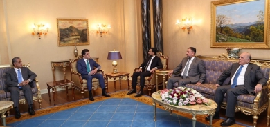 President Nechirvan Barzani meets with Mohammed al-Halbousi and Khamis al-Khanjar